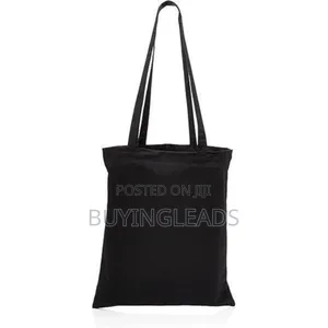 100 Percent Black Hand Woven Reusable Eco-Friendly Tote Bag