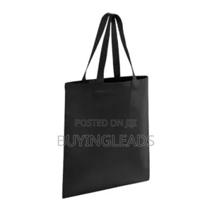 100 Percent Black Hand Woven Reusable Eco-Friendly Tote Bag