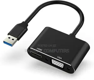 Usb 3.0 Male to Hdmi+Vga Female Converter