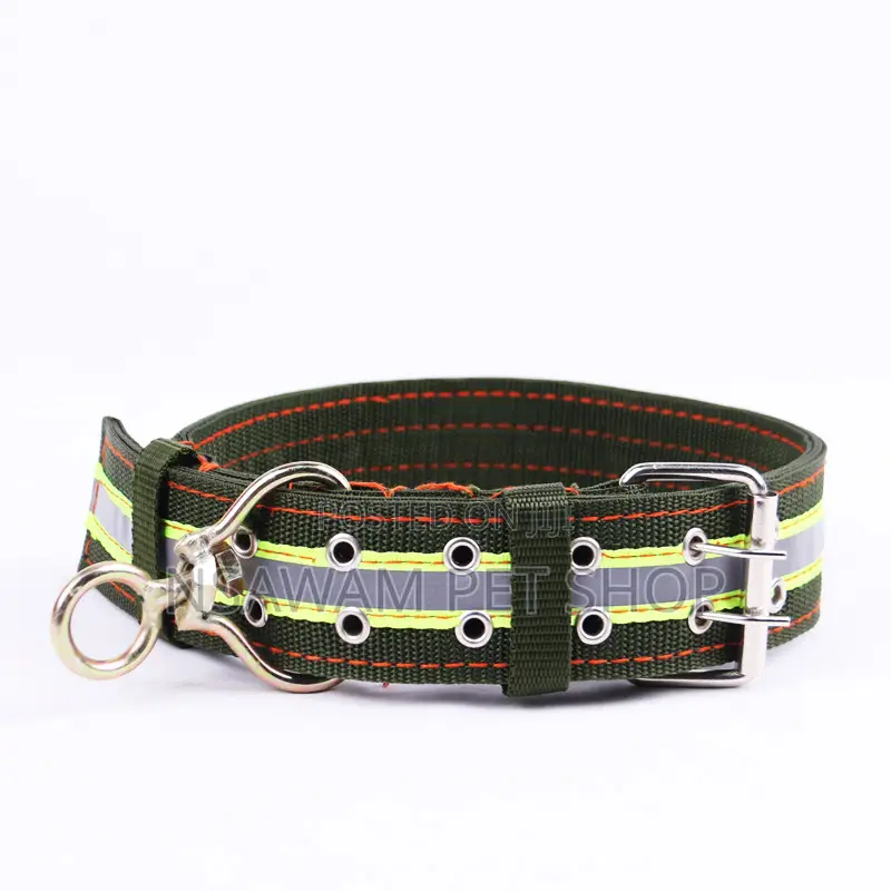 Heavy Duty Nylon Collar With Reflective Strip