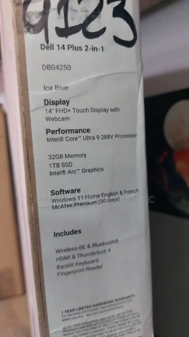 New Laptop Dell Plus 14 32GB Intel Core Ultra 9 SSD 1T