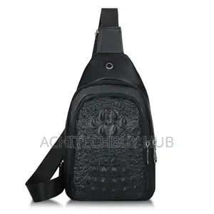 Crocodile Leather Sling Bag For Men – One Shoulder Crossbody