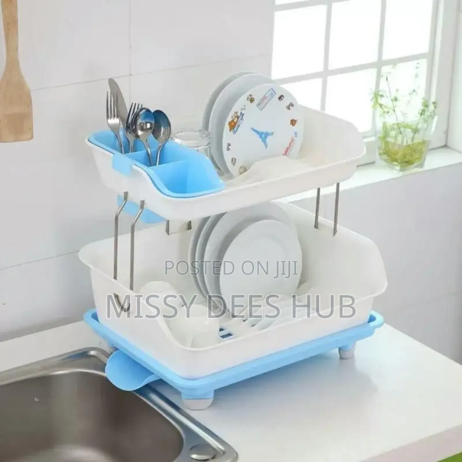 Sturdy 2 Tier Plastic Dishrack