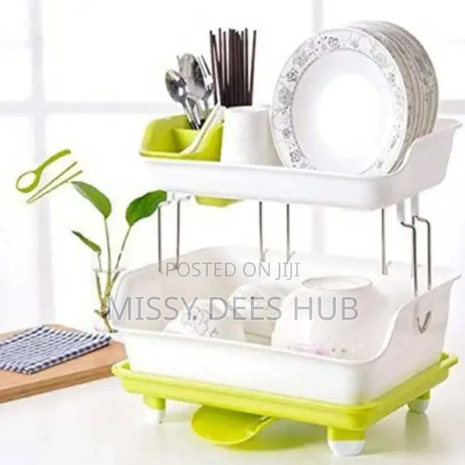 Sturdy 2 Tier Plastic Dishrack
