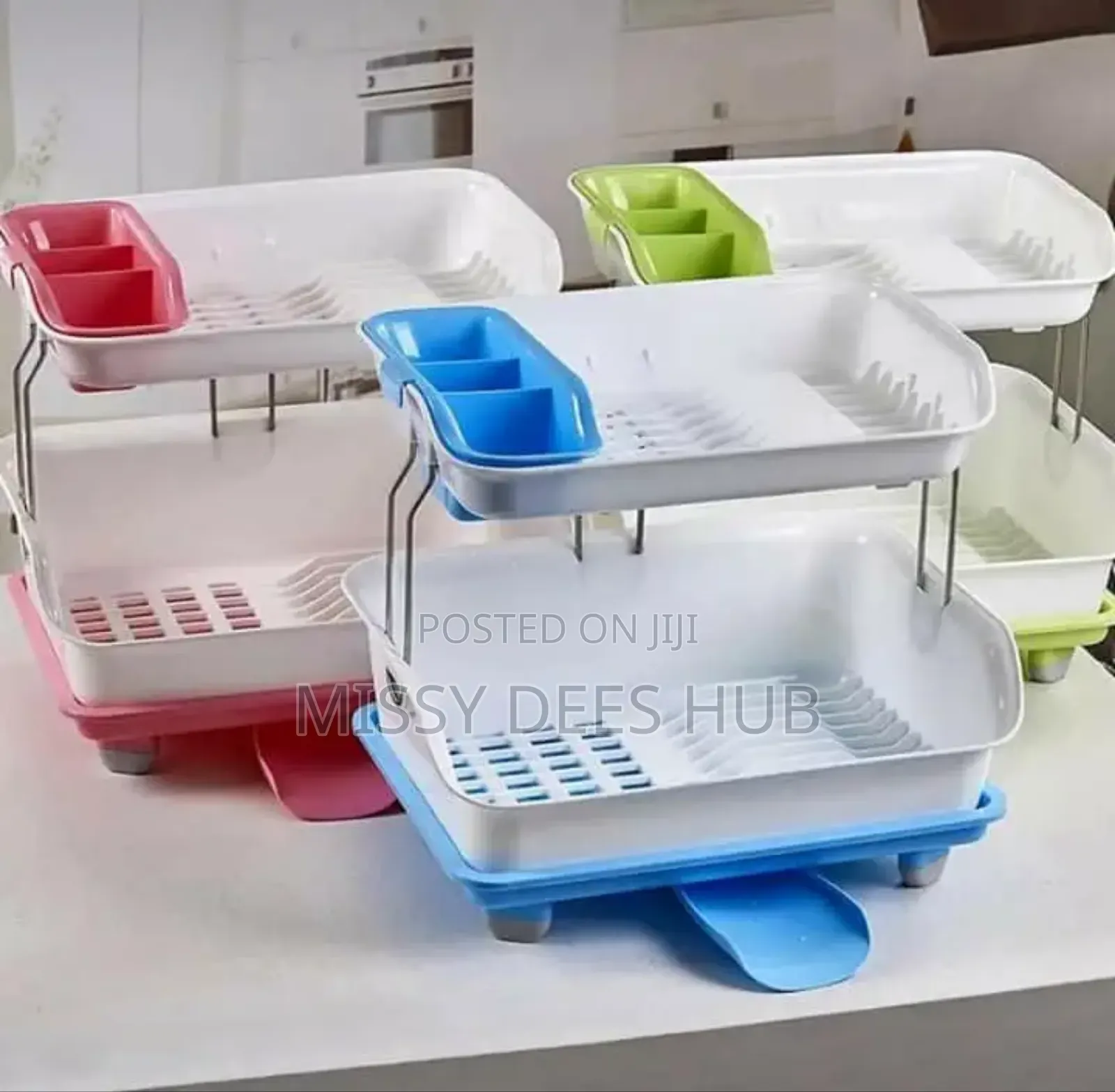 Sturdy 2 Tier Plastic Dishrack