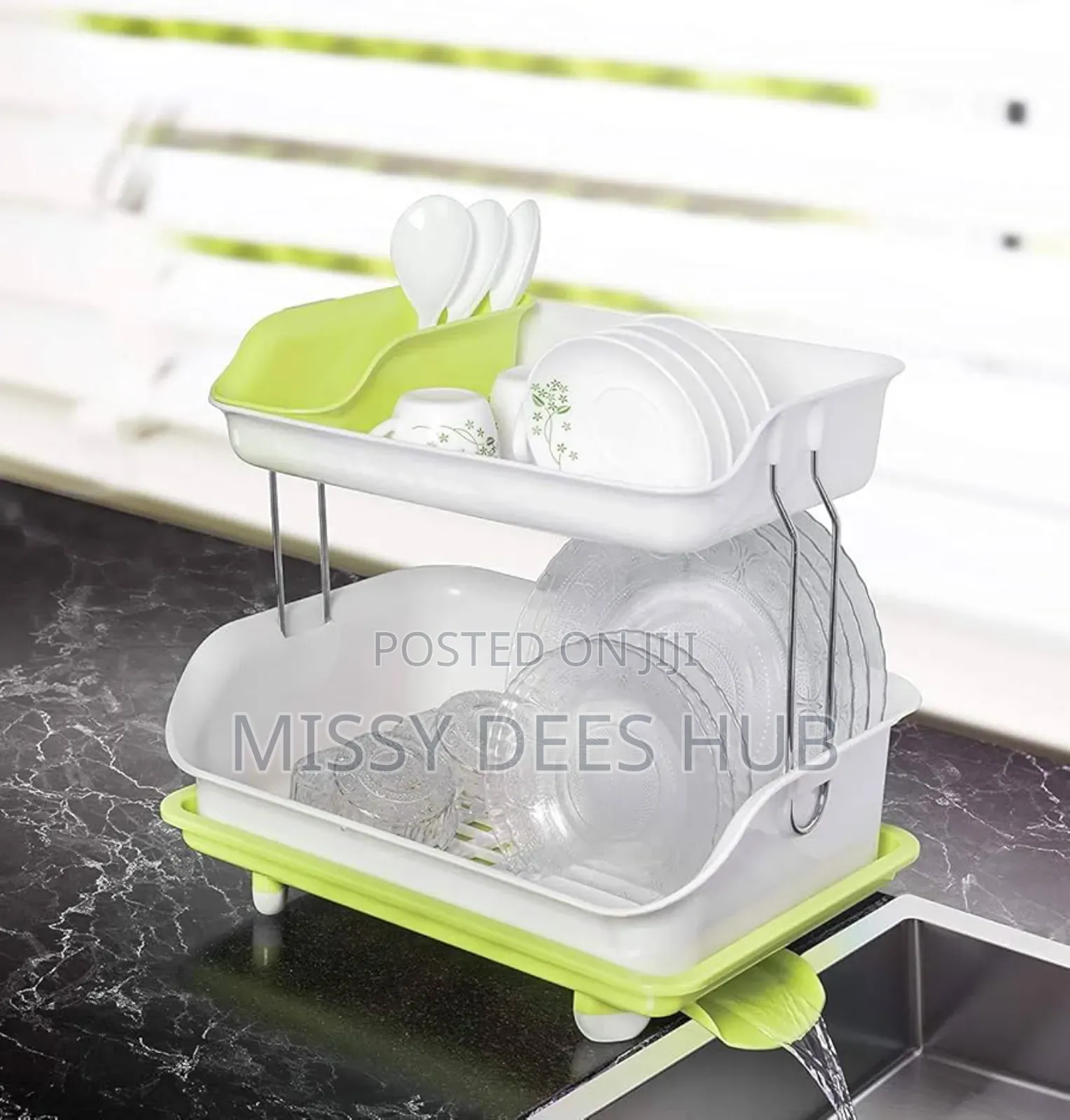 Sturdy 2 Tier Plastic Dishrack