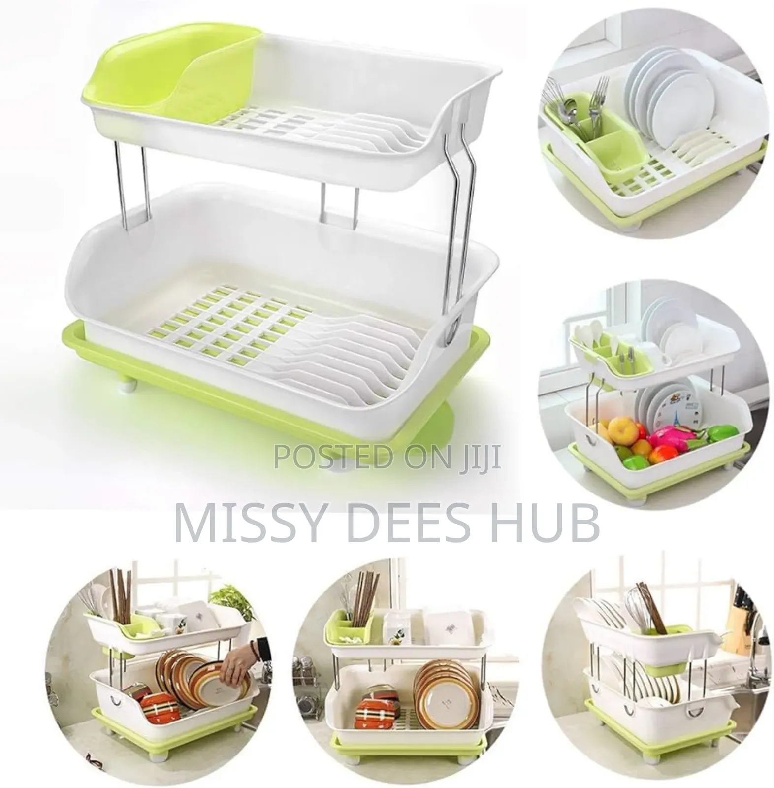 Sturdy 2 Tier Plastic Dishrack
