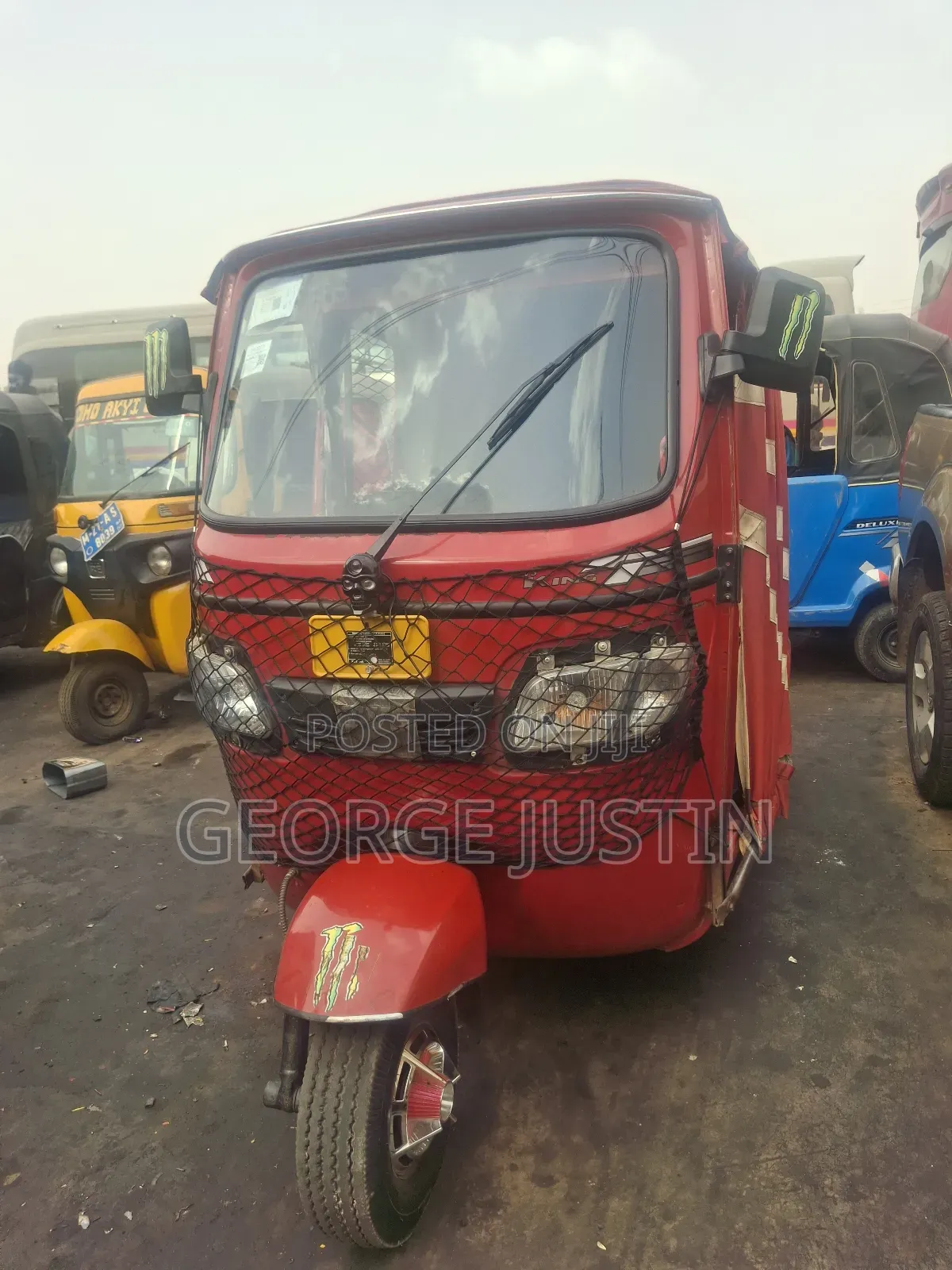 TVS King Deluxe Plus iTouch Start 2025 Red