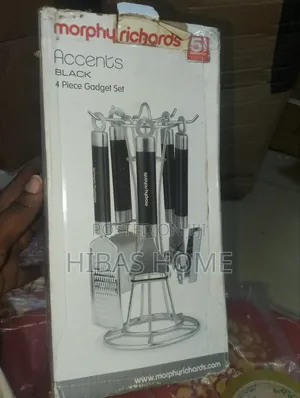 Morphy Richards Gadget Set Flat Grater,Can Opener,Pizza Cuter,Y Peeler