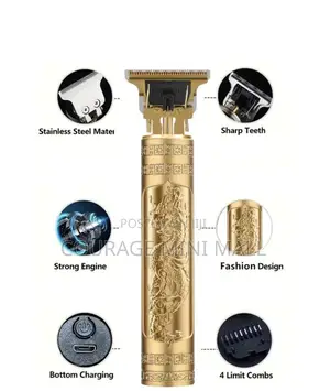 Rechargeable Hair Clipper/Hair Trimmer/ Shaving Machine - Black