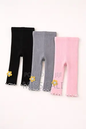Little Bloom Ribbed Leggings. 1-2years.