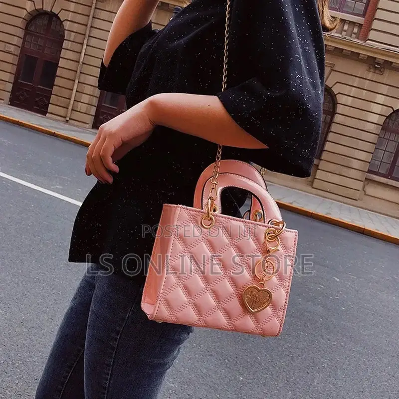 Pink Handbag With Charm