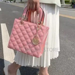 Pink Handbag With Charm