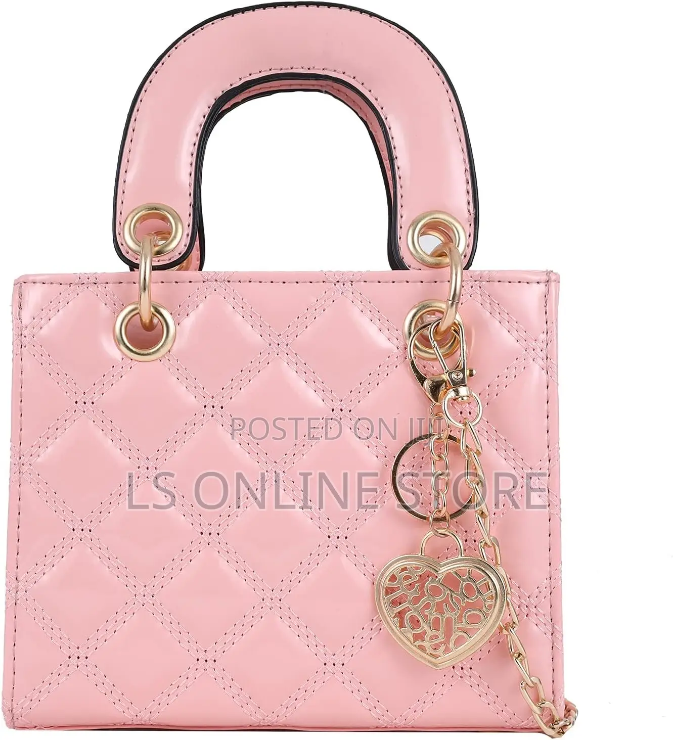 Pink Handbag With Charm