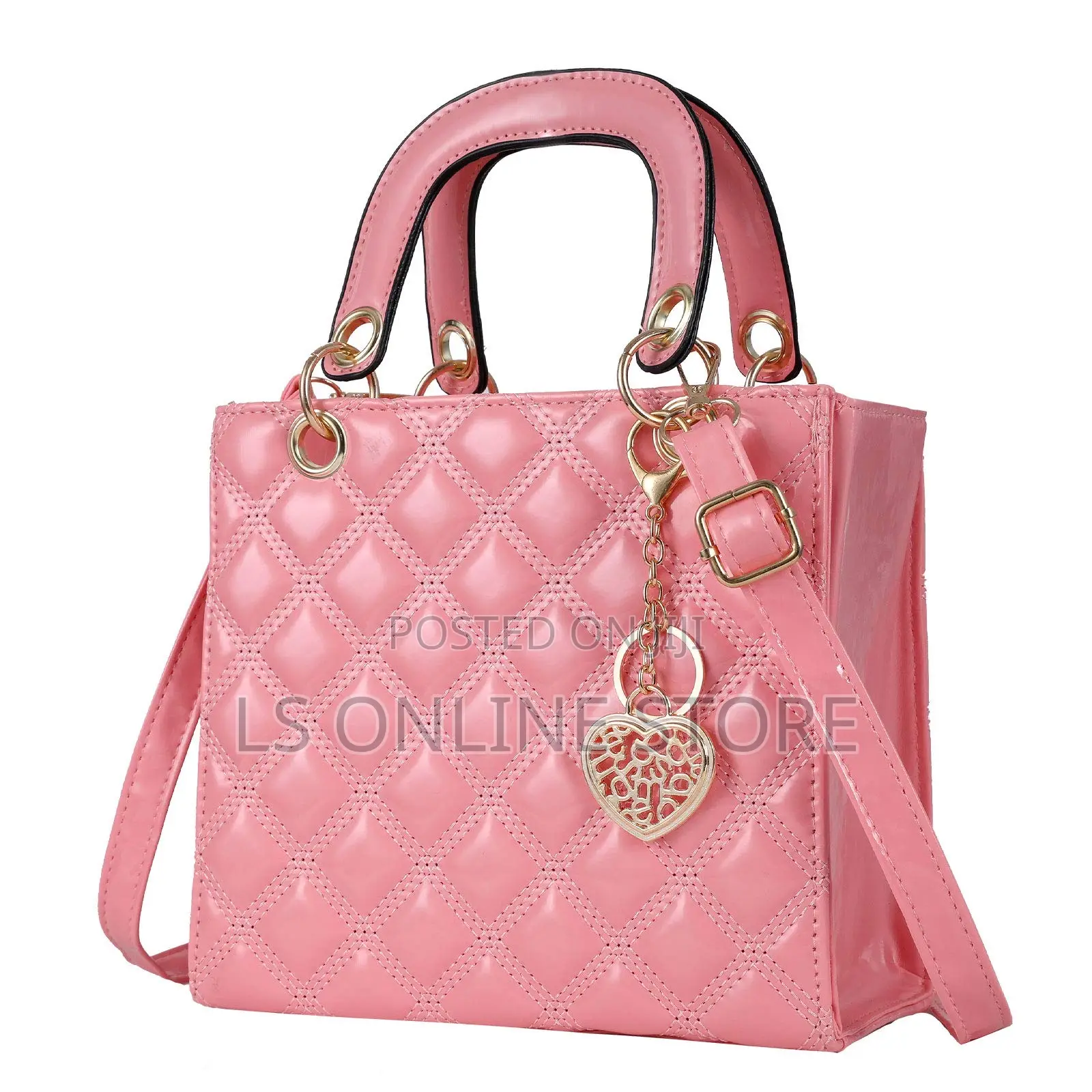 Pink Handbag With Charm