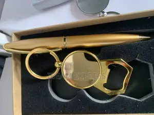 Golden Pen and Key Holder Souvenir