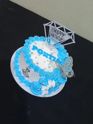 Blue/Green Birthday Cake