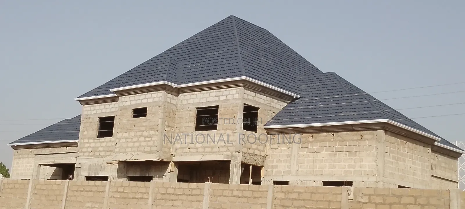 Active Blue Roman Stone Coated Roofing Sheet.