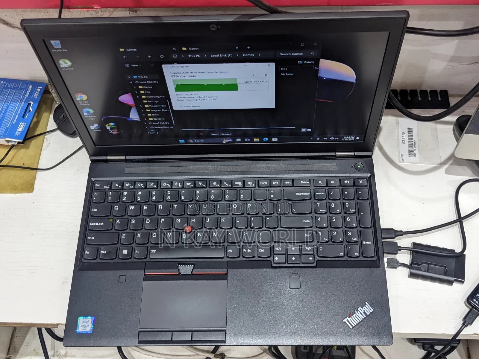 Laptop Lenovo ThinkPad P50 16GB Intel Core i7 HDD+SSD 640GB