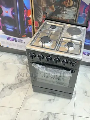 Get Genuine Black 50x50 3 Gas 1 Electric Ailyons Grill Cooker