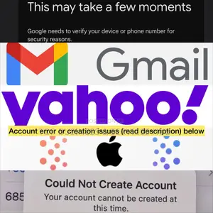 Account Creation ( Gmail, Apple Account , Yahoo, Apple Id, Hotmail )