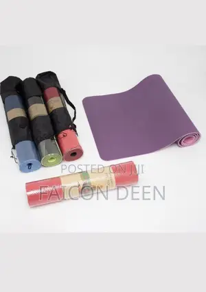 Stretch Better on a Thick Exercise Gym Mat + Free Bag / Carrier