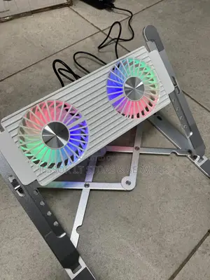 Metal Folding Laptop Stand With Radiator RGB Fan