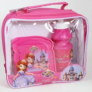 Sofia the First 3-Piece Lunch Bag, Bottle, and Sandwich Box Set