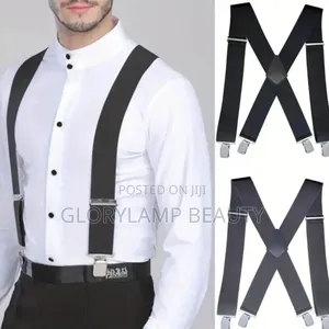 Adjustable Elastic Y-Back Suspenders Bow Tie – Groom Office Wear