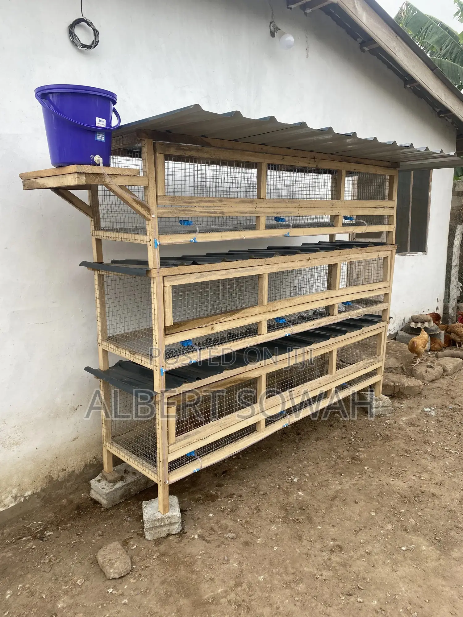 9 Rooms Wooden Rabbit Cage