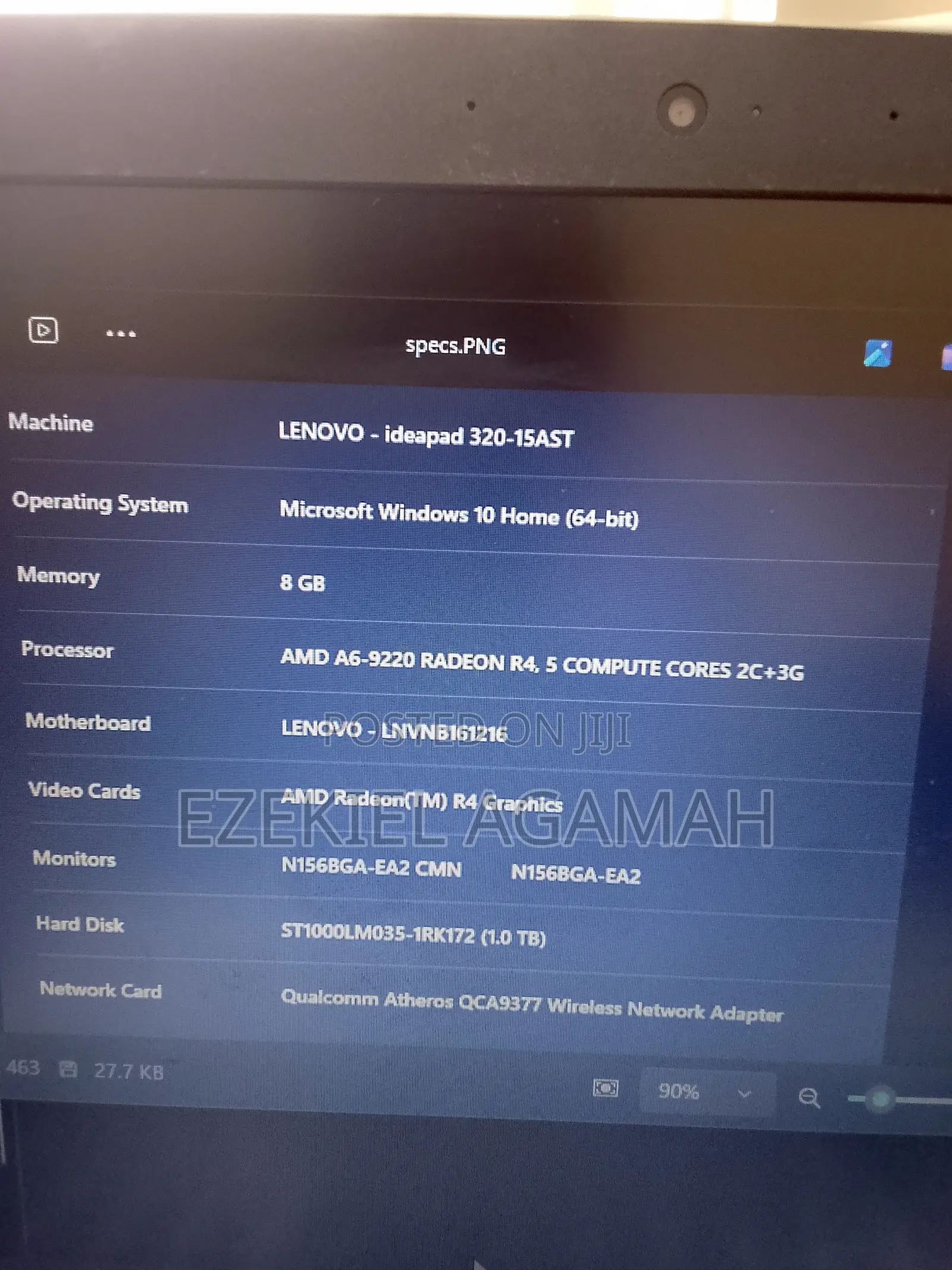 Laptop Lenovo Ideapad 3 8GB AMD A6 HDD 1T