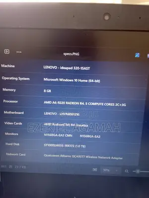 Laptop Lenovo Ideapad 3 8GB AMD A6 HDD 1T