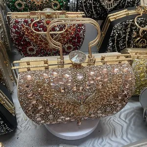 Elegant Crystal Beaded Evening Clutch Handbag