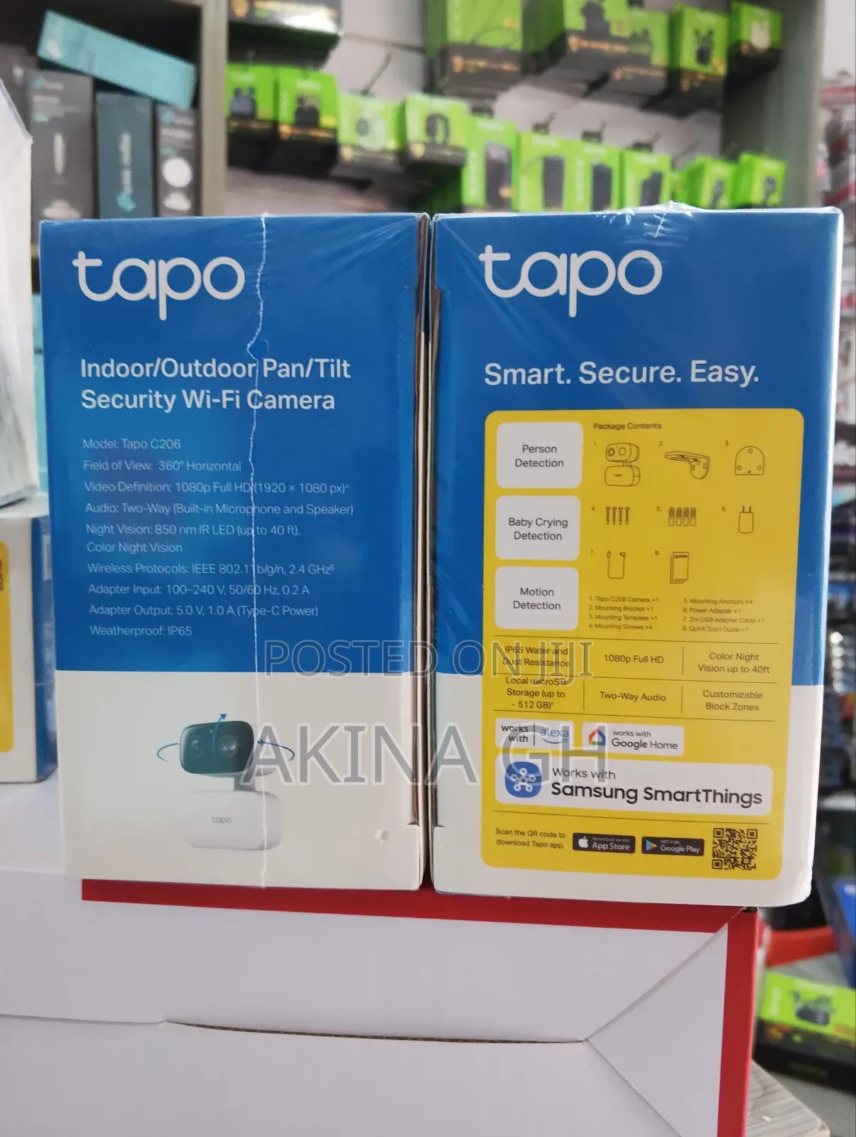 Tapo Indoor/Outdoor Pan Tilt Security Camera (Tapo C206)