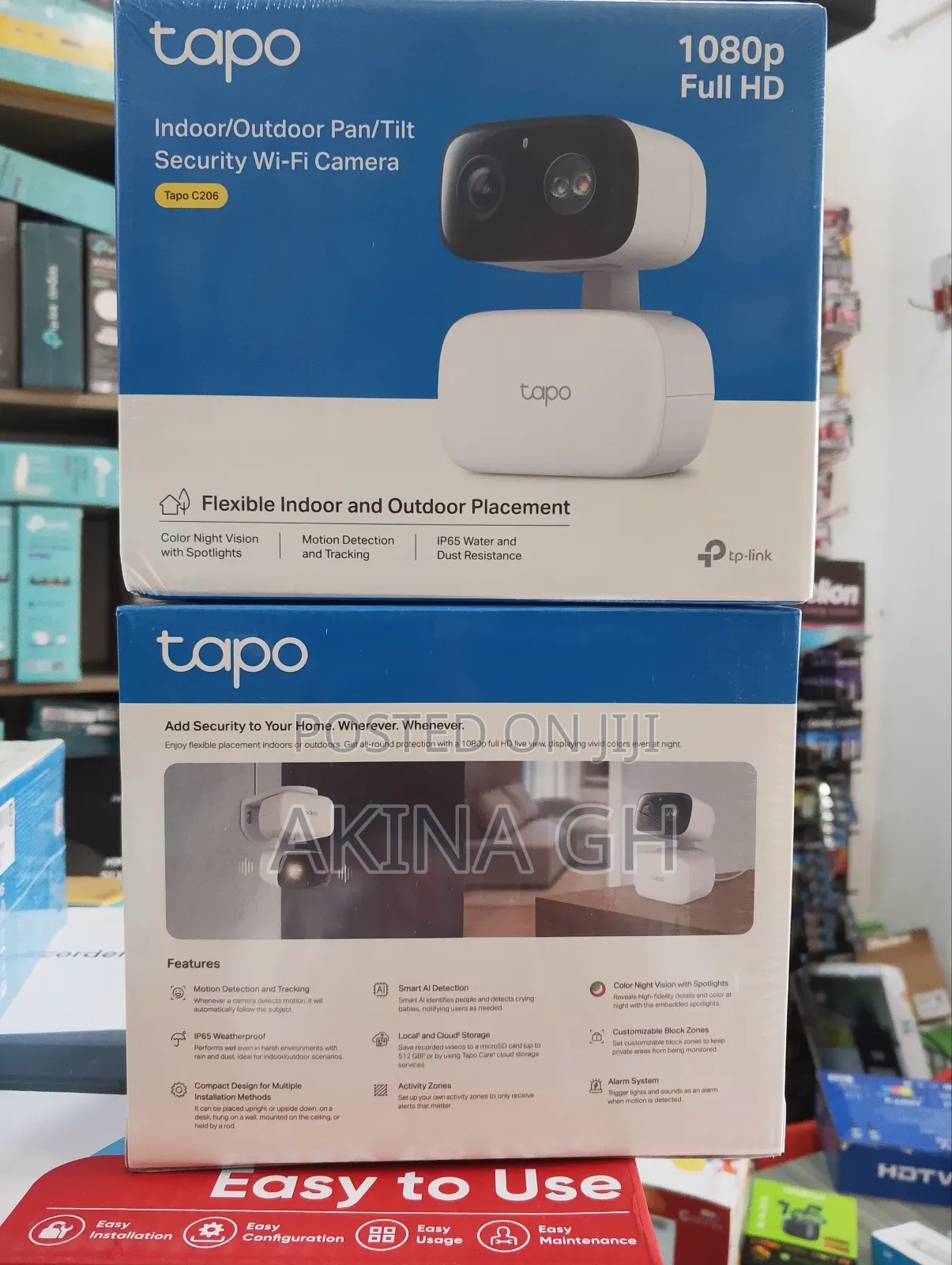 Tapo Indoor/Outdoor Pan Tilt Security Camera (Tapo C206)