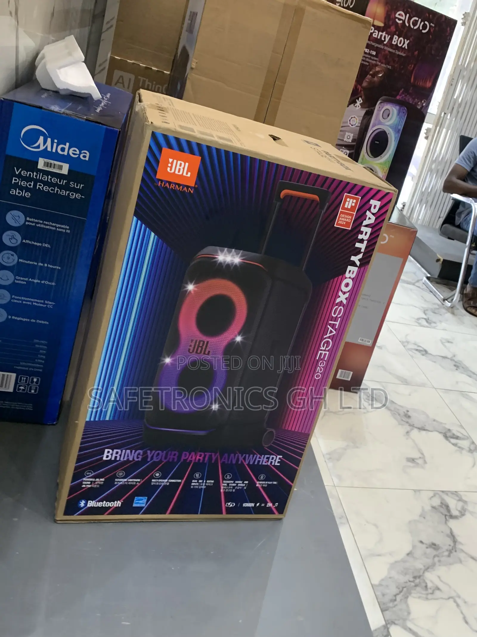 Super Powerful Black 240watts Bluetooth JBL Partybox Stage 320 Speaker