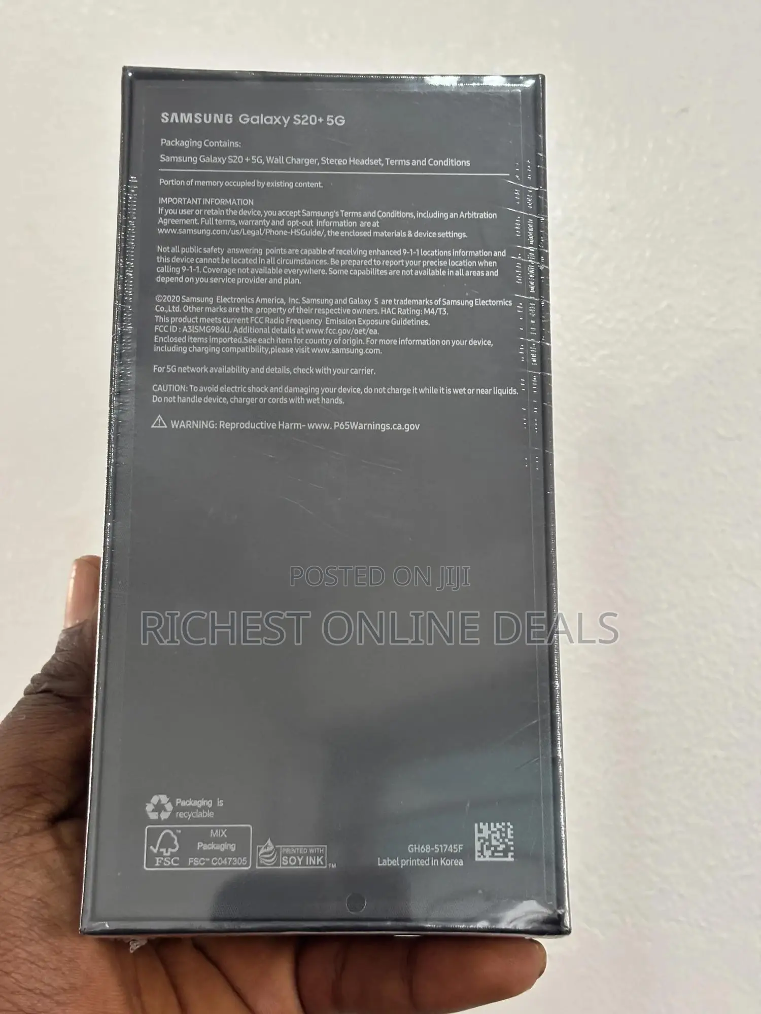New Samsung Galaxy S20+ 5G 256 GB Gray