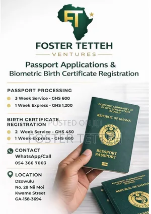 Passport Application and Biometric Birth Certificate Registration
