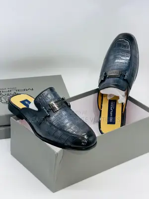 High Quality Morizio Half Shoe Navy Blue