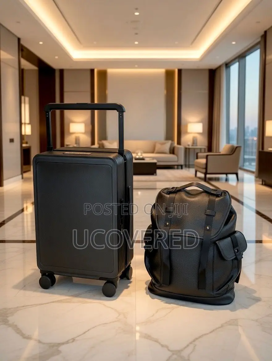 Suitcase 20inch + Leather Backpack Set