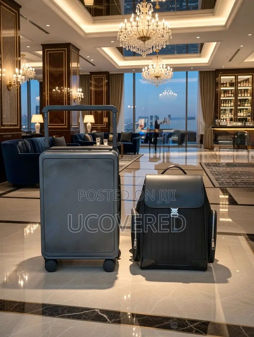 Suitcase 20inch + Leather Backpack Set