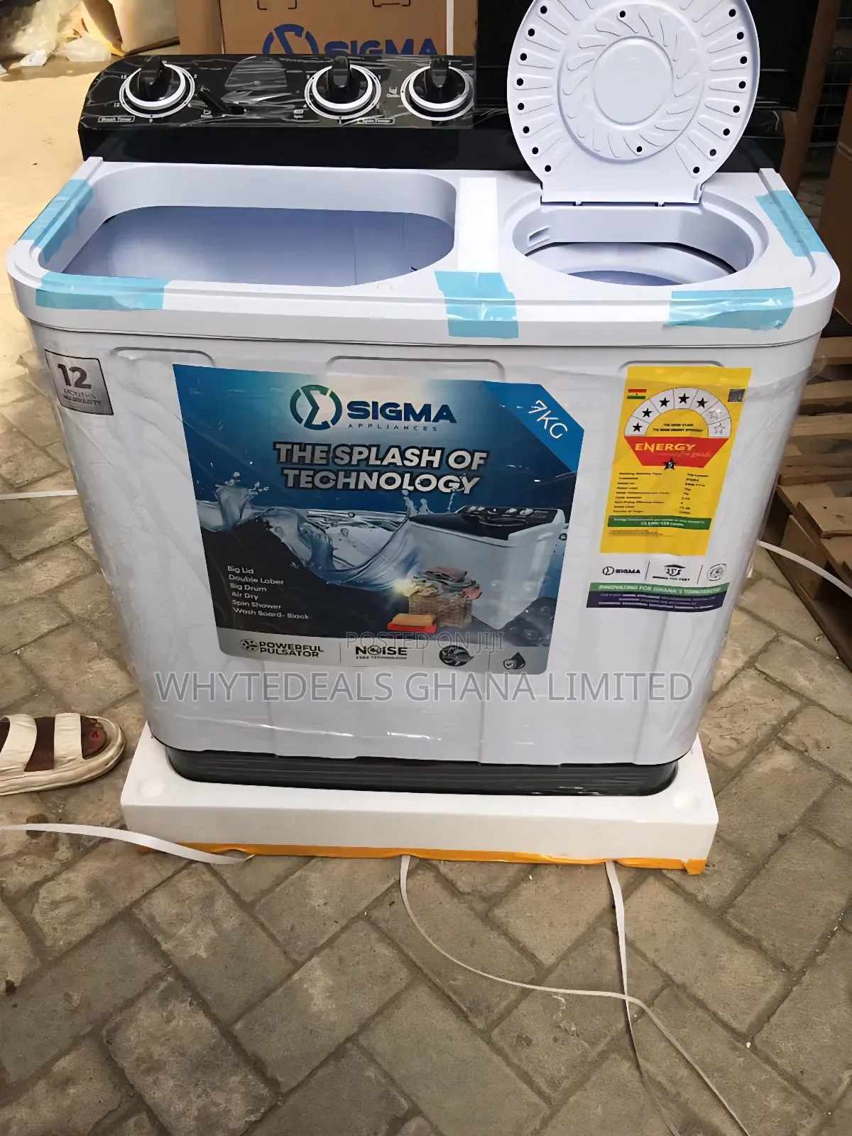 Sigma 7kg Twin-tub Washing Machine| Wash| Rinses|Dries|2_yrs Warranty