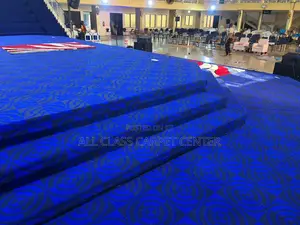 Blue Carpet With Circular Design (Fluffy)