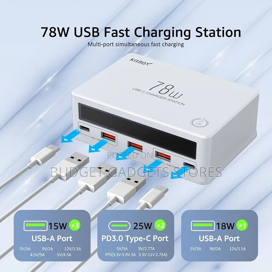 Usb Charger 78w Usb Multi Charging Station