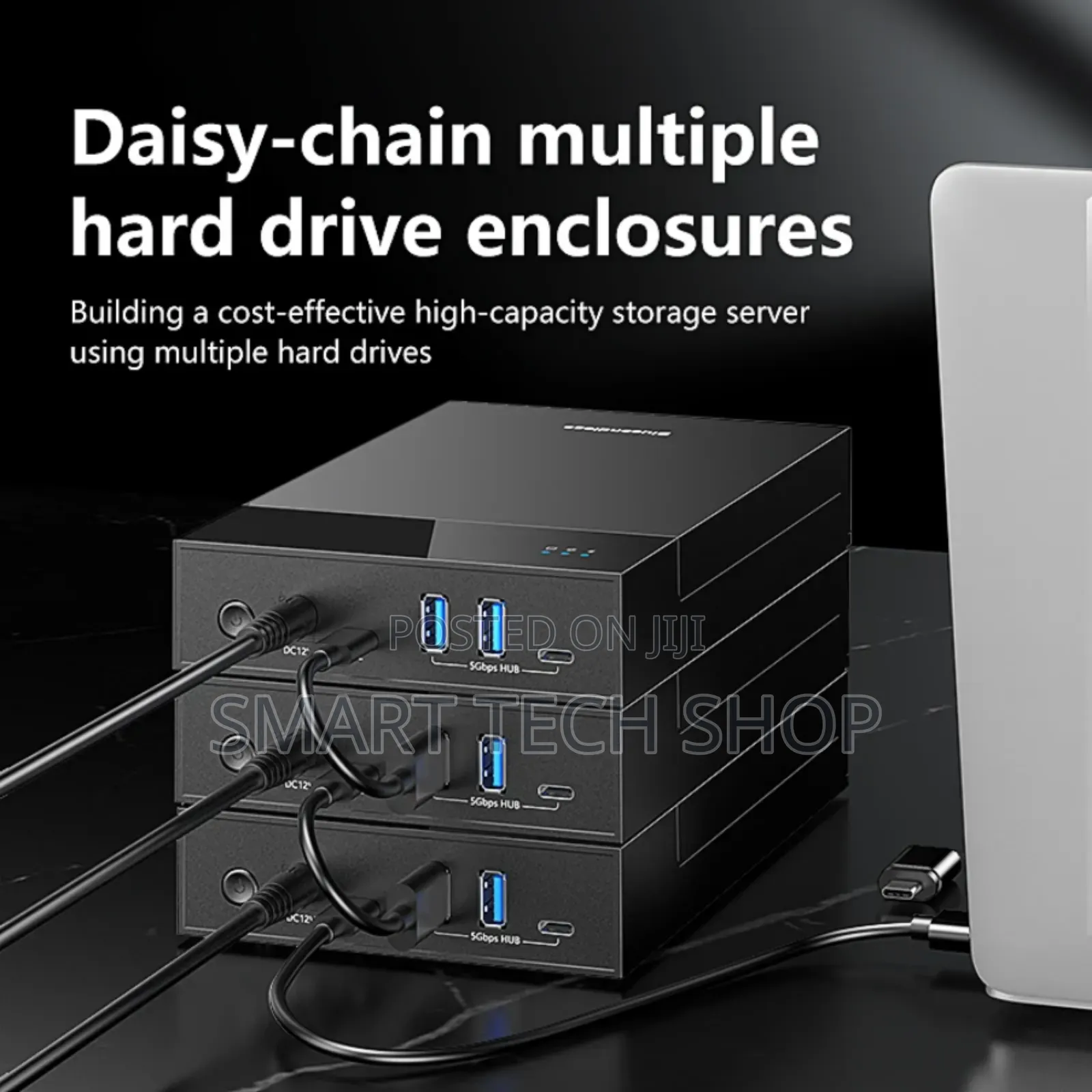 Black 2.5/3.5 Inch Hdd Enclosure Case Usb Type-c 2.5 3.5 Inch Tool-fre