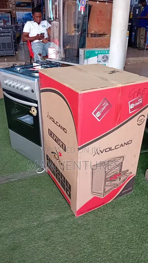 Volcano 4 Burner Gas Stove 4 Burner Oven Gray