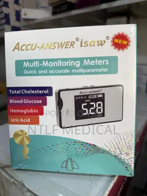 Accu Answer 4in1 Cholesterol, Blood Glucose, Hb And Uric Acid Machine