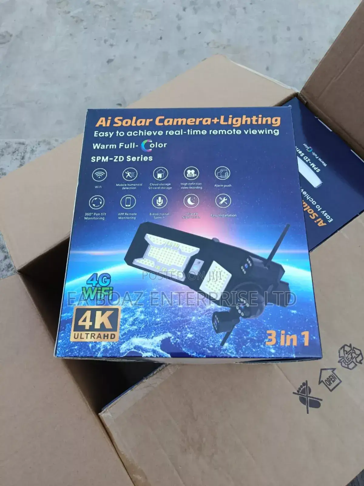 V380 PRO 4g Ai Solar Camera Street Ultra Lighting 3-in-1 Full Color