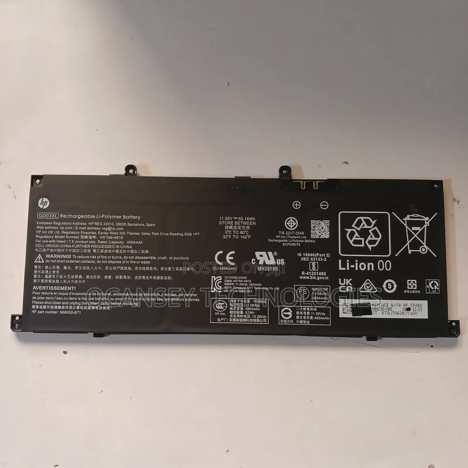 Original Hp Gd03xl For Envy X360 14 2-in-1 14-fa0000 Omnibook X 14