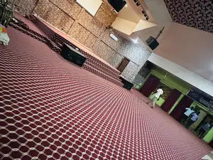 Wine With Gold Design Industrial Carpet